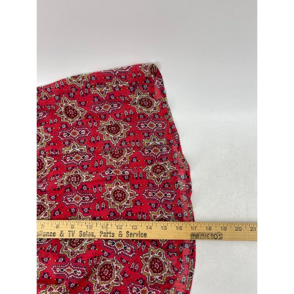 Hollister Women's Red Floral Lightweight Pull On Ruffle Skirt Size Medium - Picture 8 of 9